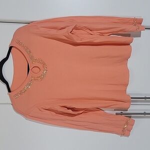 Sequin detailed long sleeve top